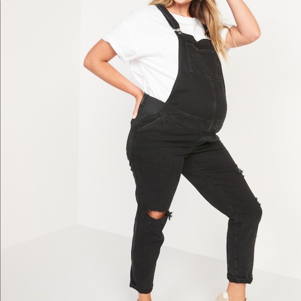 Size 2 Black Maternity Overalls